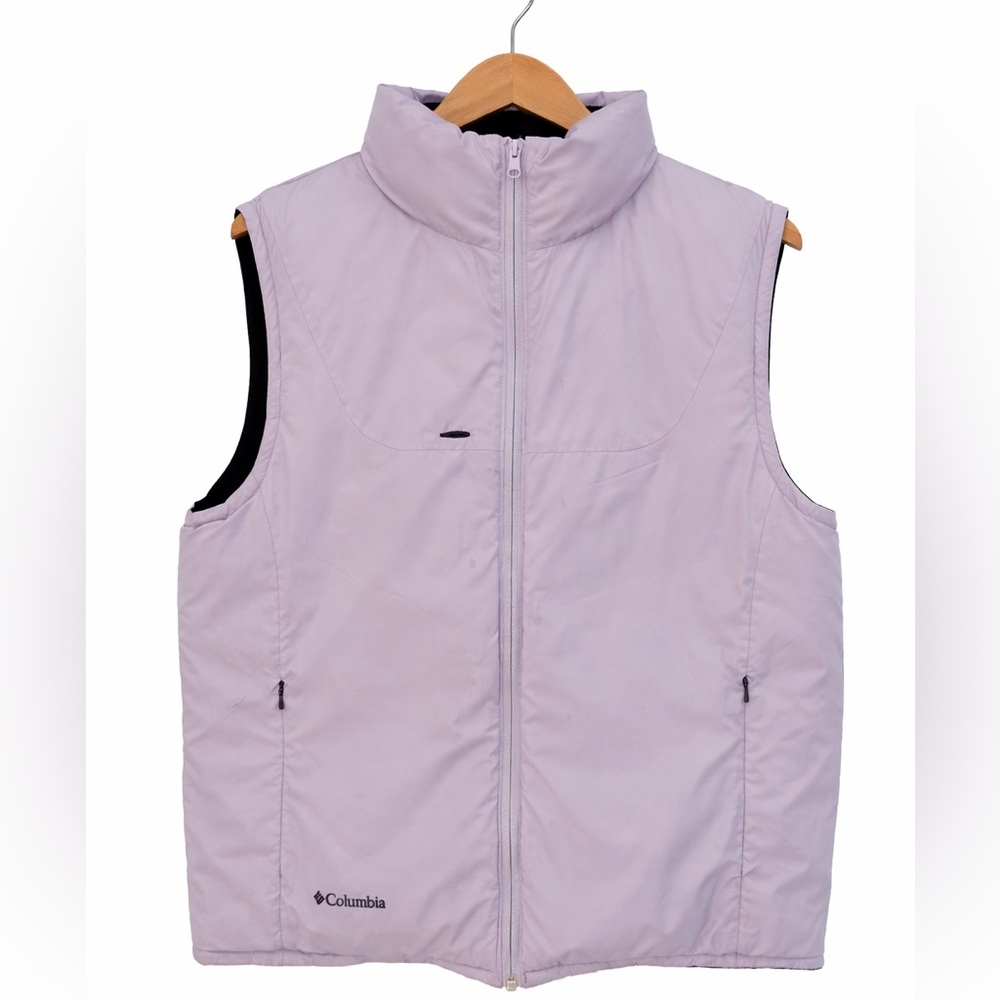 Columbia Reversible Down Puffer Vest Women’s XL Purple Lavender Outdoor Winter - Picture 2 of 6